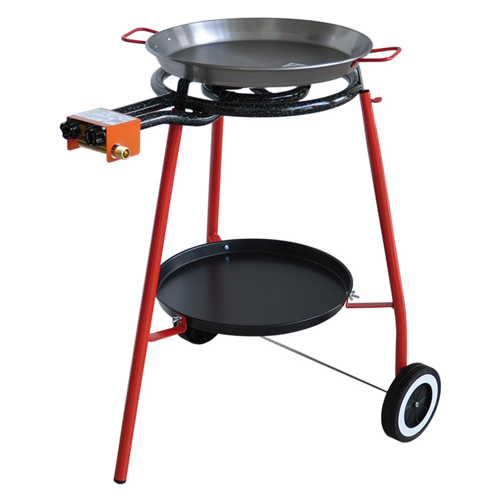 KIT PAELLA COMPLETO Ø cm. 42 - supporto con ruote
