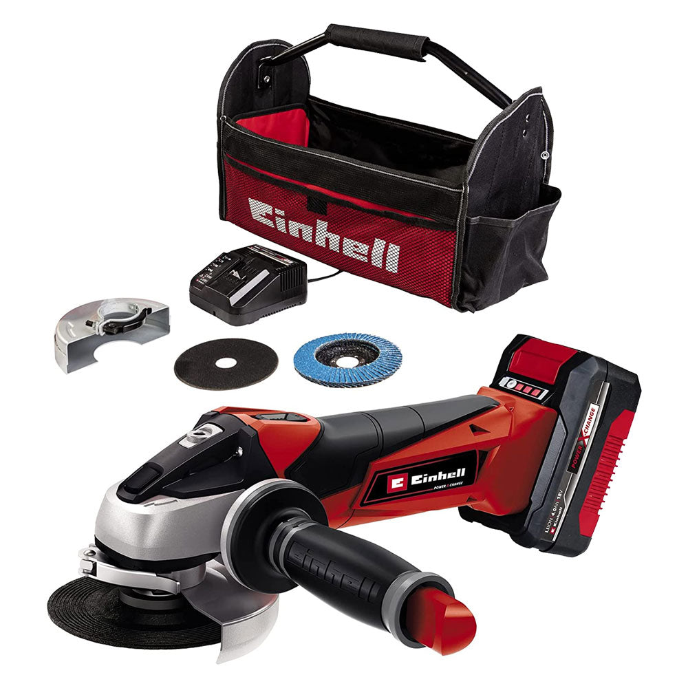 SMERIGLIATRICE ANGOLARE A BATTERIA 'TE-AG 115 LI' 18V - 4,0 Ah Litio Ø disco 115 mm