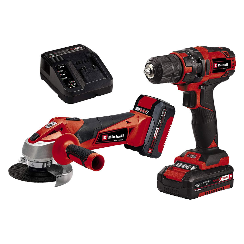 TRAPANO+SMERIGLIATRICE A BATTERIA 'TC-TK 18 LI KIT' kit 2 pezzi