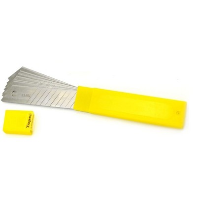 10 PZ LAME A SPEZZARE PER TAGLIERINO CUTTER Misura: L.18 mm x 0.55 spess.