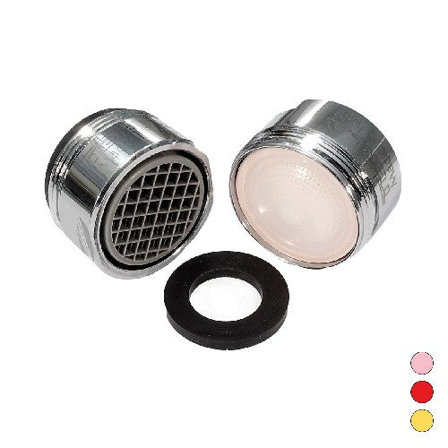 10 x AERATORE ANTICALCARE CONSTANT M 24X1 Misura: 3,0 l/min - Rosa - R.A.87%