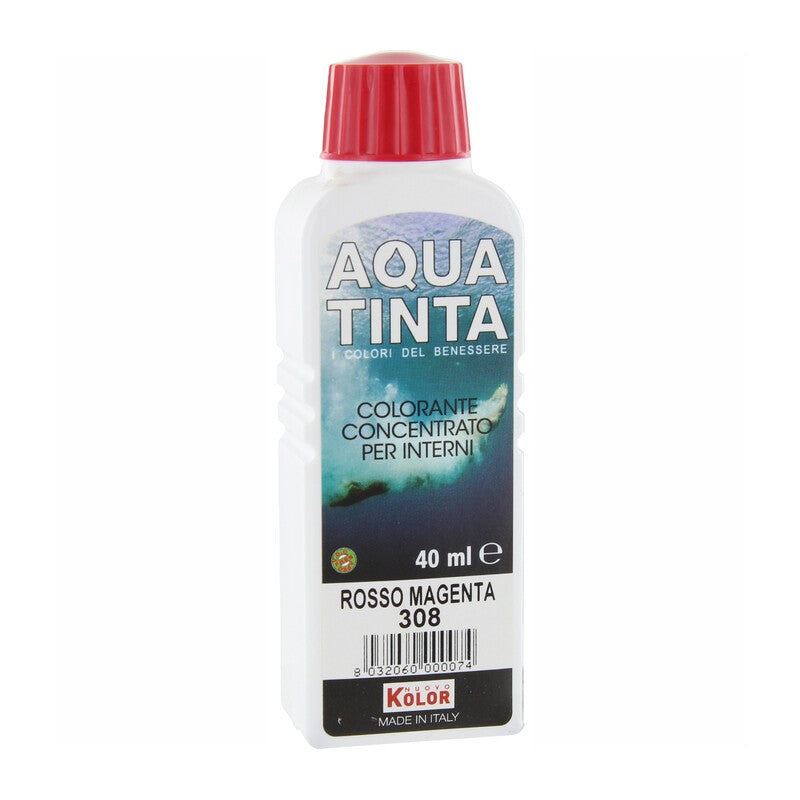 10 x AQUATINTA P/INTERNI 40 ML ROSSO MAGENTA 308