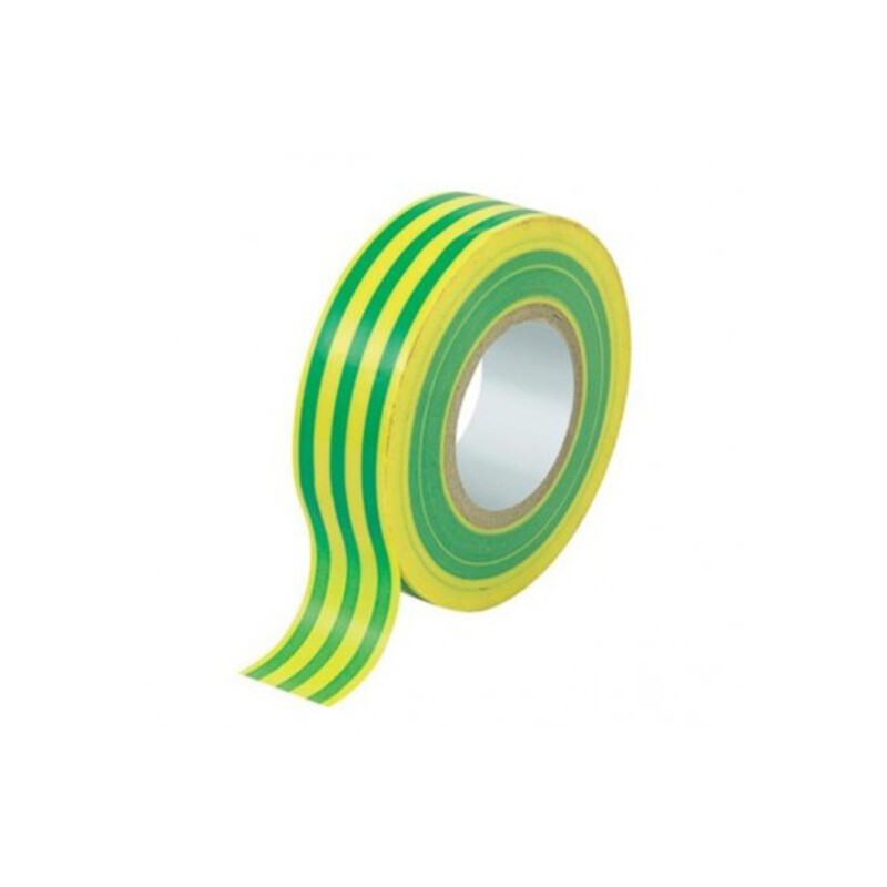 10 x C NASTRO ISOLANTE PVC 25MTX19MM GIALLO/VERDE