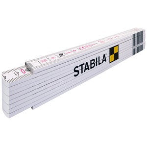 10 x DOPPIO METRO STABILA 1407 10 ASTE LEGNO BIANCO