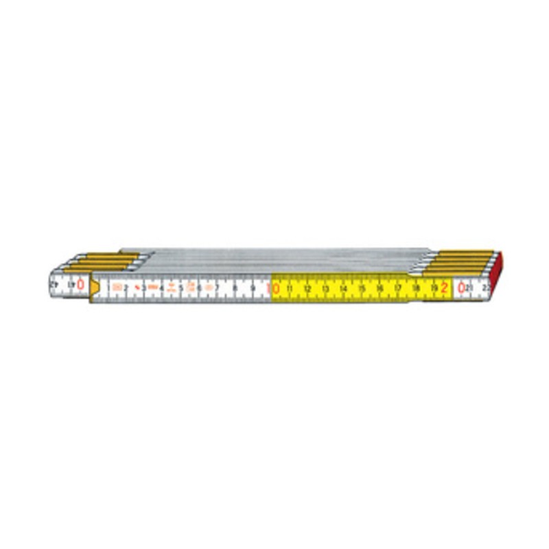 10 x DOPPIO METRO STABILA 717 10 ASTE LEGNO BIAN GIALL