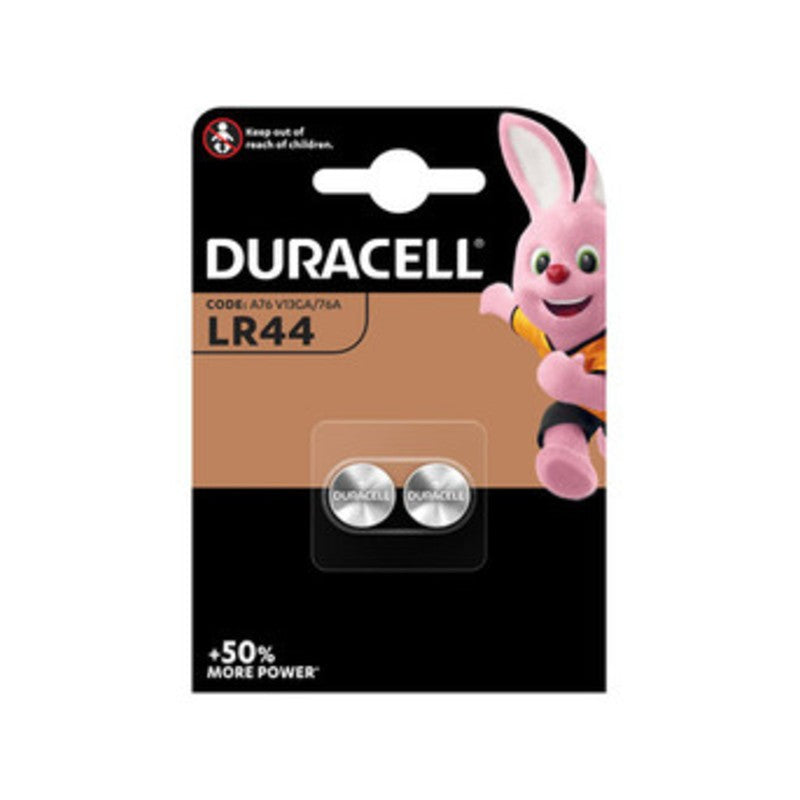10 x DURACELL BATTERIA A BOTTONE LR44 BL 2 PZ