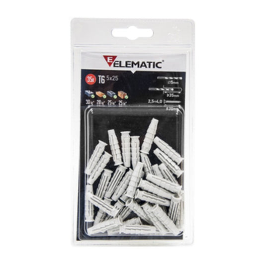 10 x ELEMATIC BLISTER TASSELLO T6/VA  8X40 MM VITE 10+10 PZ*