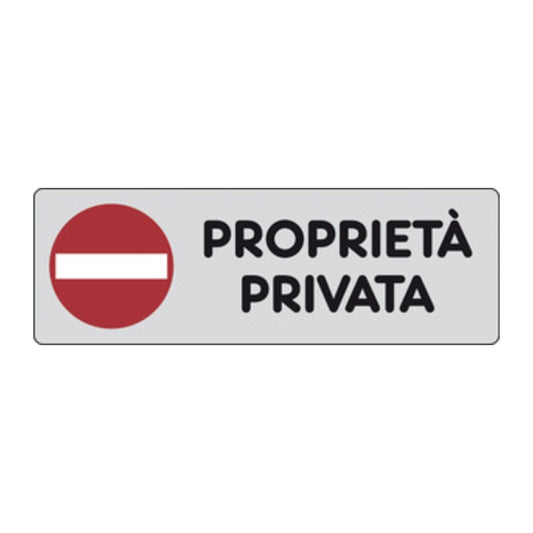 10 x ETICHETTA ADESIVA 150X50 PROPRIETA PRIVATA