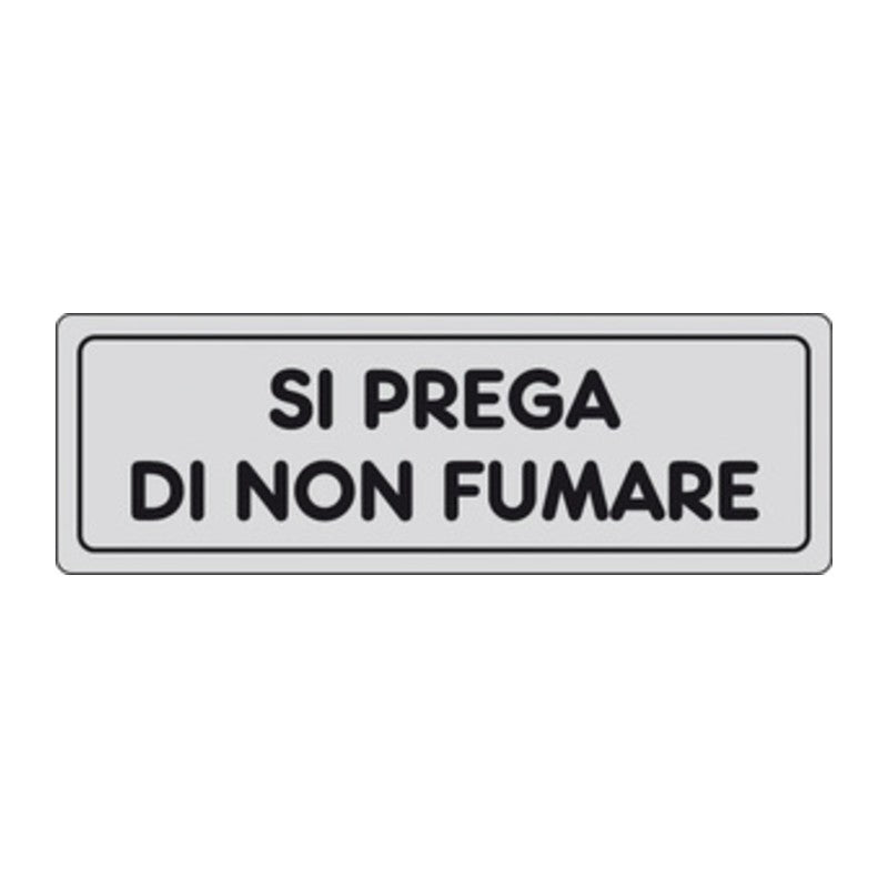 10 x ETICHETTA ADESIVA 150X50 SI PREGA DI NON FUMARE