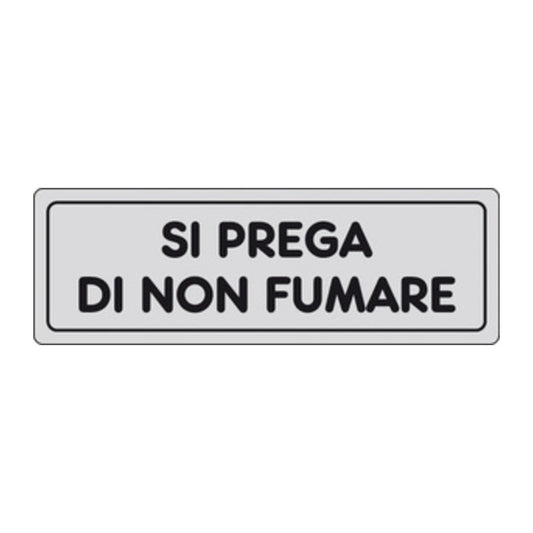 10 x ETICHETTA ADESIVA 150X50 SI PREGA DI NON FUMARE