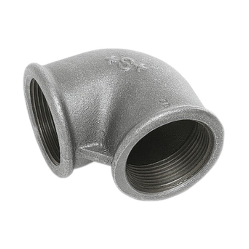 10 x GOMITO 90G F F GHISA ZINCATA D 3/4      90*