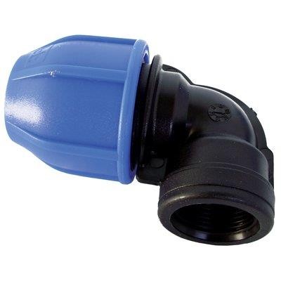 10 x GOMITO A COMPRESSIONE FILETTO FEMMINA PN16
