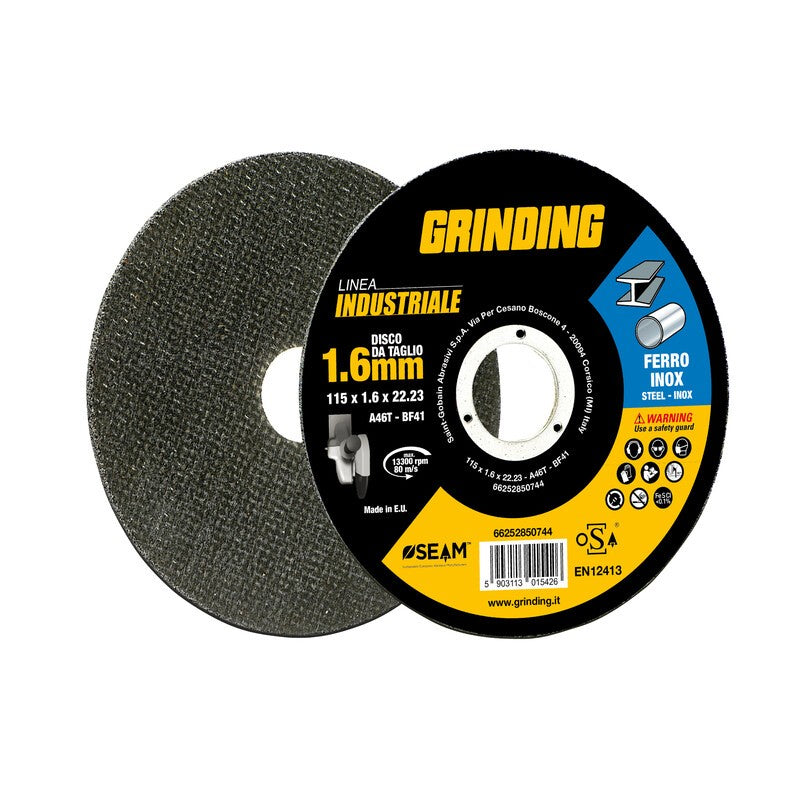 10 x GRINDING INDUSTRIALE DISCO FERRO PIANO 125X1,0