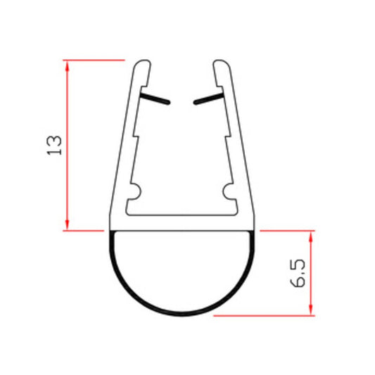 10 x GUARNIZIONE P/BOX DOCCIA 2 M MOD.401