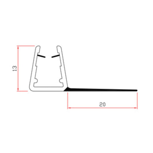 10 x GUARNIZIONE P/BOX DOCCIA 2 M MOD.404/20