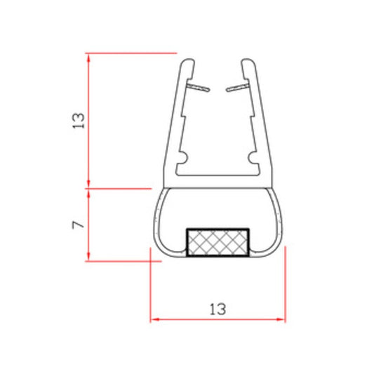 10 x GUARNIZIONE P/BOX DOCCIA 2 M MOD.411