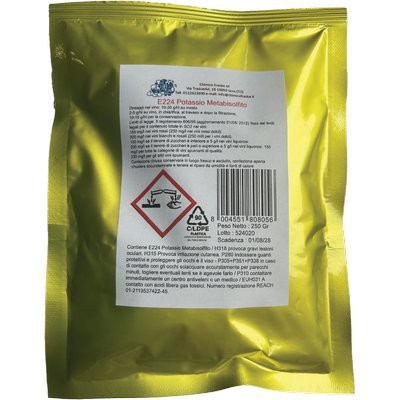 10 x METABISOLFITO POTASSICO ENOLOGICO E224