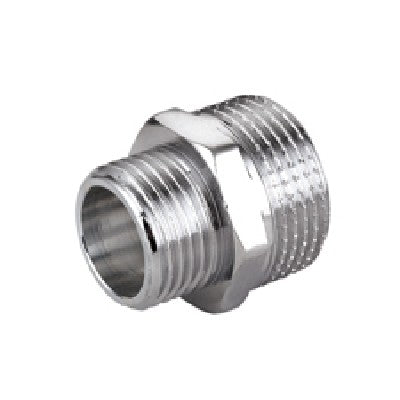 10 x NIPPLE RIDOTTO MM IN OTTONE CROMO IBP Misura: 3/4" x 1/2"