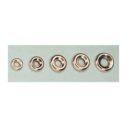10 x ORLI SOTTOVITE ACCIAIO NICHELATO 16 MM