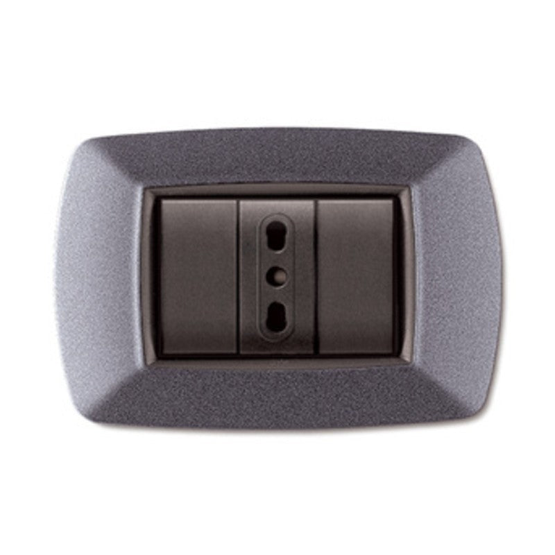 10 x PLACCA LIFE LIVING PLAST GRIGIO CHIARO VULCAN 3P