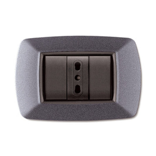 10 x PLACCA LIFE LIVING PLAST GRIGIO CHIARO VULCAN 3P