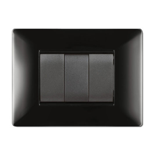 10 x PLACCA LIFE Q LIVING PLAST NERO         3P