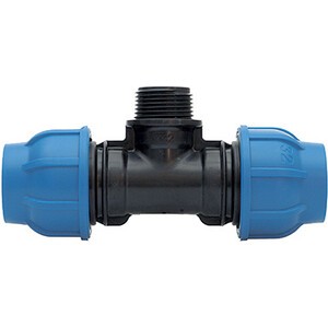 10 x RACCORDO POLIPROP TEE MAS D 32 X 1 X 32MM