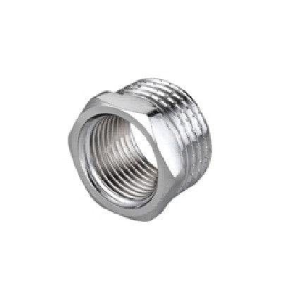 10 x RIDUZIONE ESAGONALE MF IN OTTONE CROMO IBP Misura: 1" x 3/4"