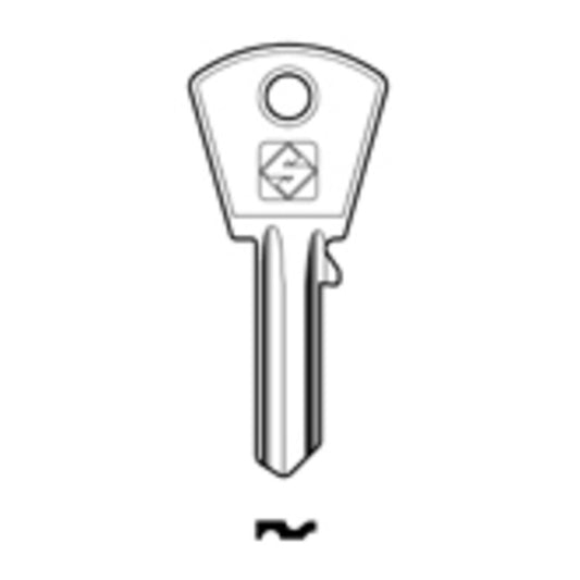 10 x SILCA PC2 CHIAVE PROFILO OTTONE