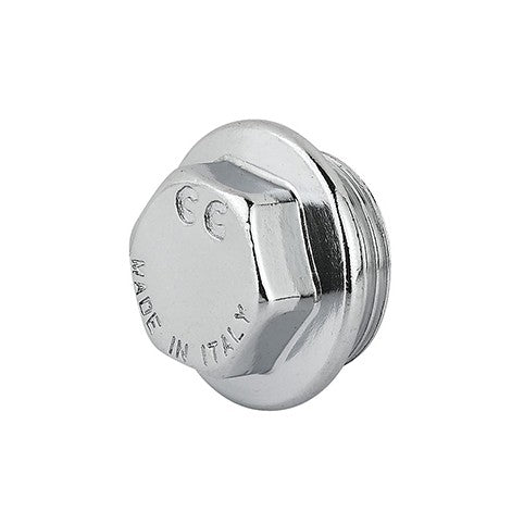 10 x TAPPO MASCHIO OTTONE CROMO Misura: 3/8
