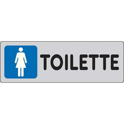 10 x TARGA SEGNALETICA ADESIVA TOILETTE DONNA