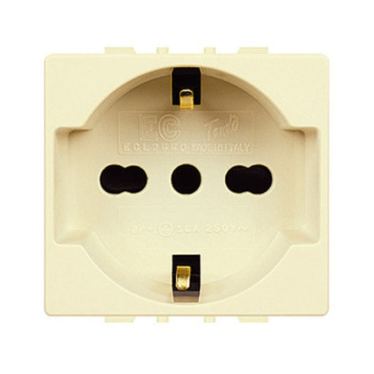 10 x TONDO ECL 2550 PRESA SCHUKO BIPASSO 10/16A