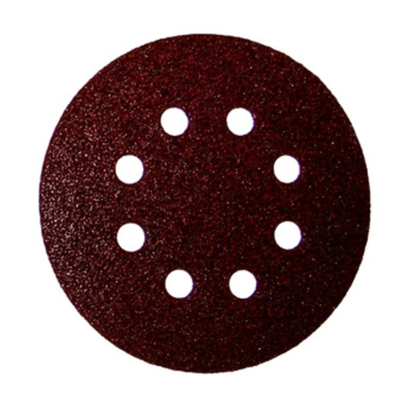 100 x DISCO ABRASIVO VELCRO 8 FORI D 125 MM GRANA 150