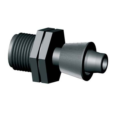 100 x MANICOTTO FILETTO MASCHIO TUBO GOCCIOLANTE IRRITEC