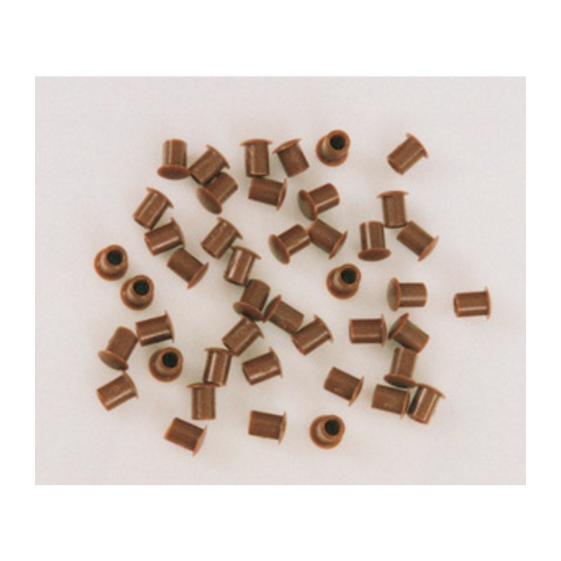 1000 x COPRIFORO PLASTICA MARRONE D 5 MM*
