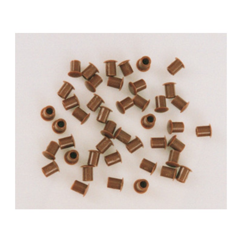 1000 x COPRIFORO PLASTICA MARRONE D 6 MM*