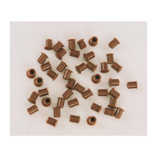 1000 x COPRIFORO PLASTICA MARRONE D 6 MM*