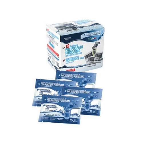 12 PZ BUSTINE MONODOSE DI POLIFOSFATO 80 GR X12 Misura: 80 gr. x 12