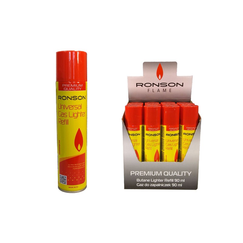 12 x BOMBOLETTA RICARICA GAS RONSON 90 ML