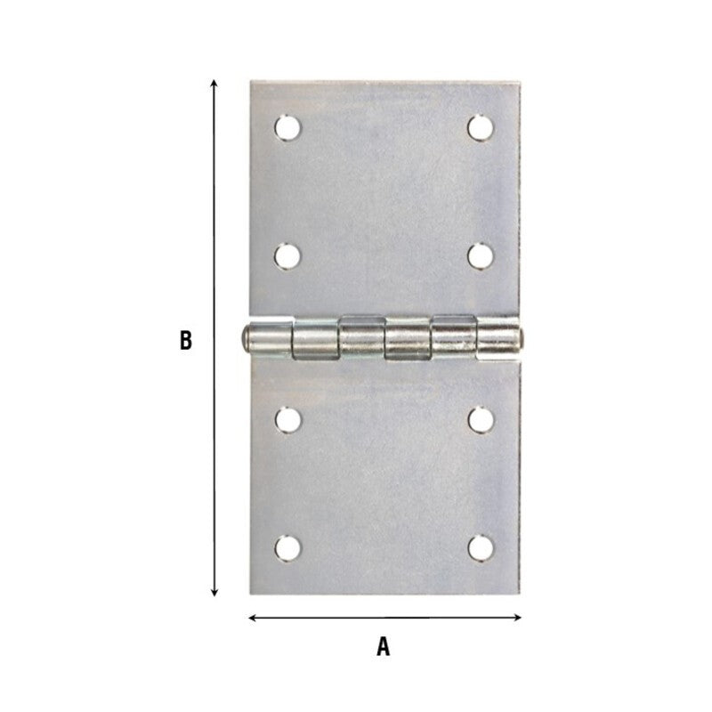 12 x CERNIERA RETTANGOLARE 76X140 MM ZINCATA