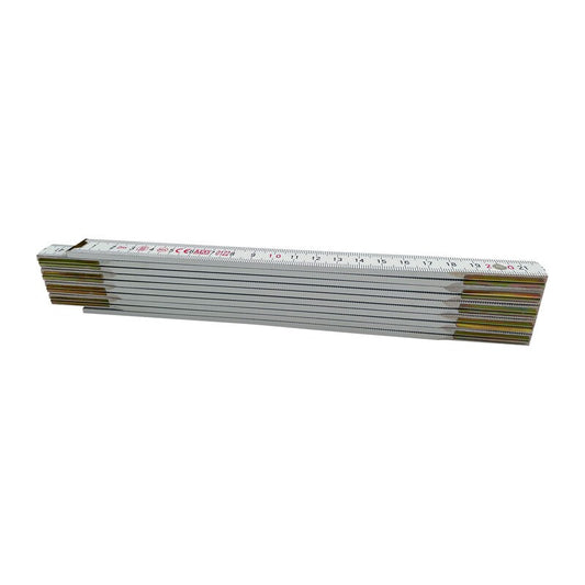 12 x DOPPIO METRO 10 ASTE 16 MM LEGNO BIANCO