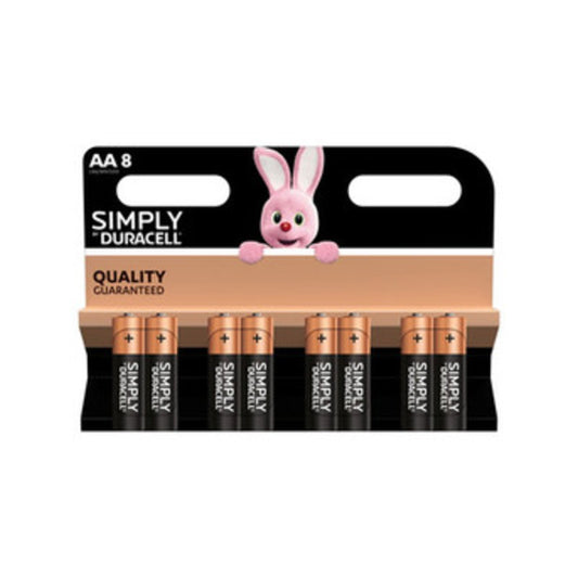 12 x DURACELL SIMPLY ALCALINA STILO 8 PZ MN1500