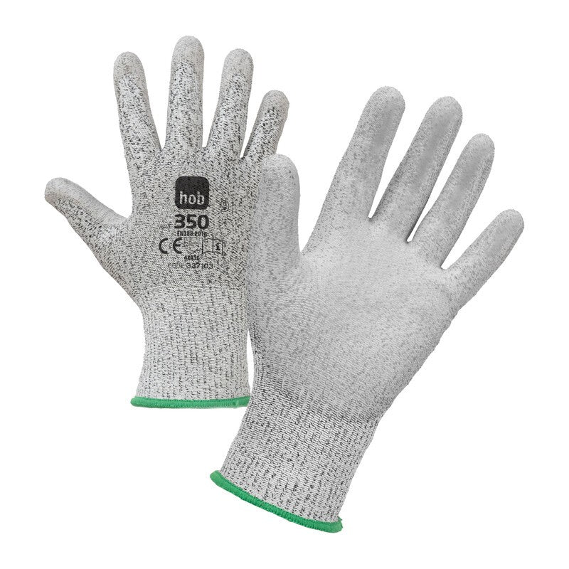 12 x GUANTI HOB ANTITAGLIO FILO/PU GRIGIO TG.10