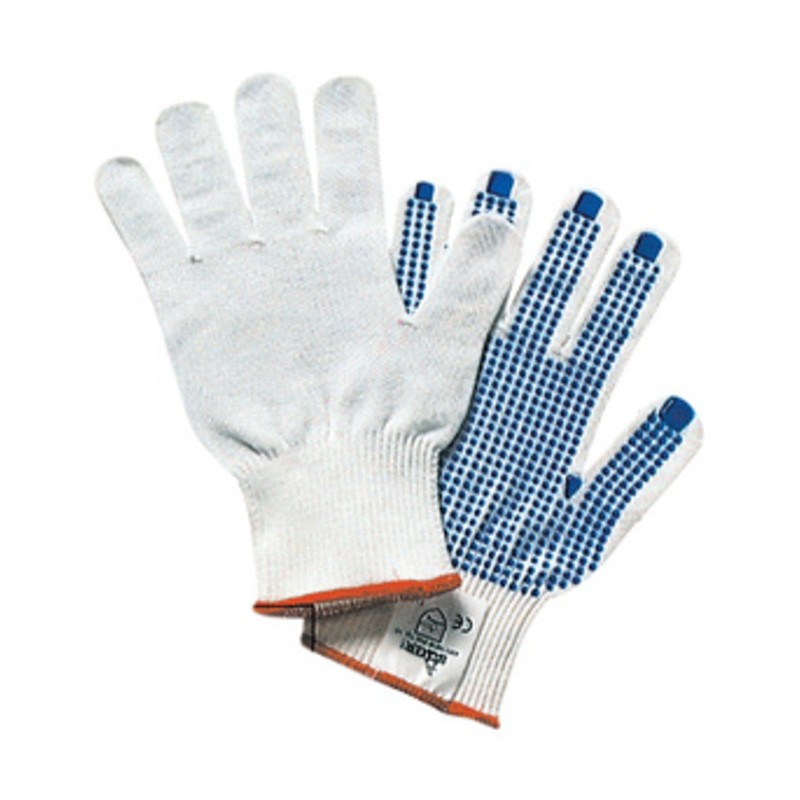 12 x GUANTI MAGLIA PALMO PUNTINATO TG.10 RIF.72020