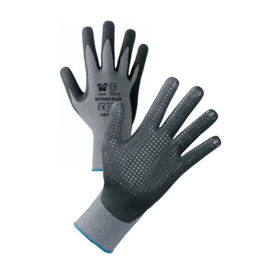 12 x GUANTI NYLON/NITRILE NITRAN PLUS  TG. 8