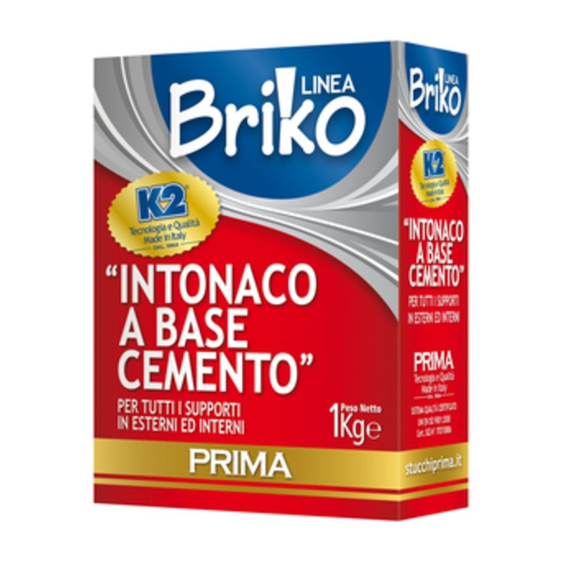 12 x LINEA BRIKO INTONACO INTERNO ESTERNO DA  1 KG