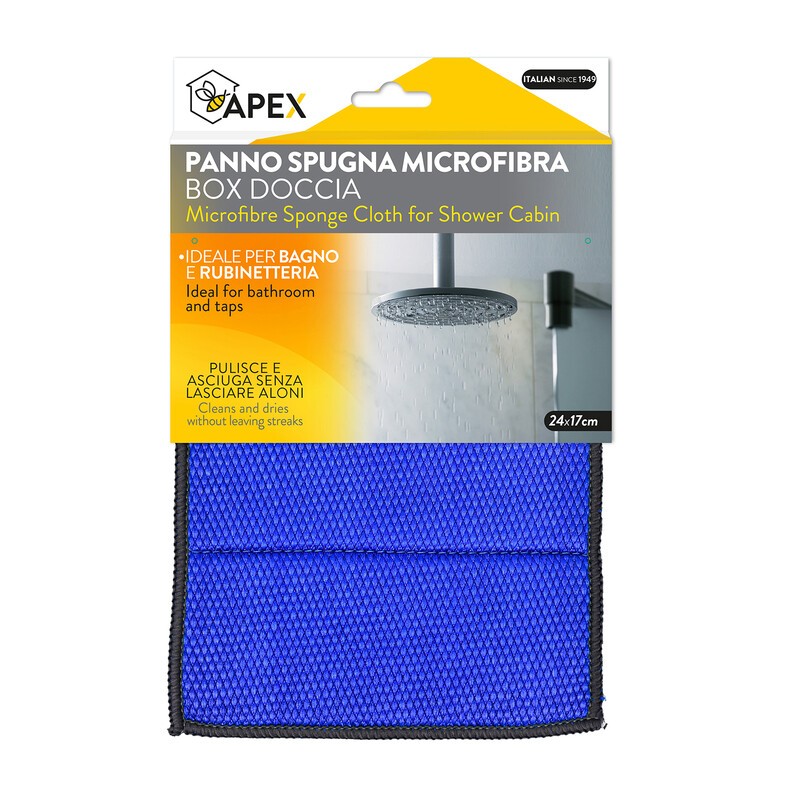 12 x PANNOSPUGNA MICROFIBRA P/BOX DOCCIA CM.24X17
