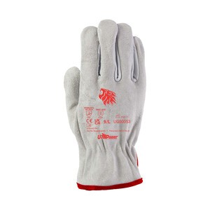 12 x U-POWER GUANTI BRICK CROSTA BOVINO BIANCO  TG.  11