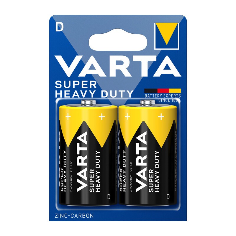 12 x VARTA BATT SUPERLIFE ZINCO TORCIA BL 2 PZ