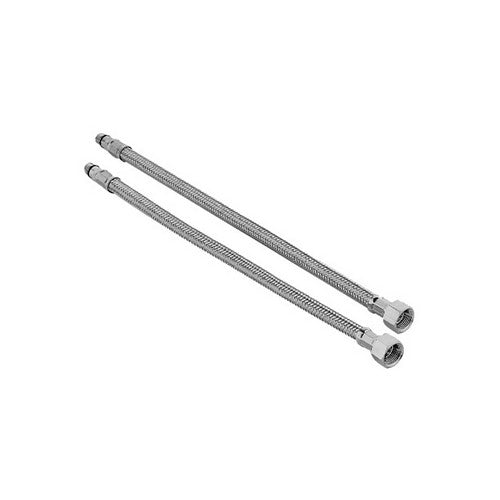 2 PZ FLESSIBILI INOX CM 35 SEDE GUARNIZIONE Misura: M10x1 F3/8"